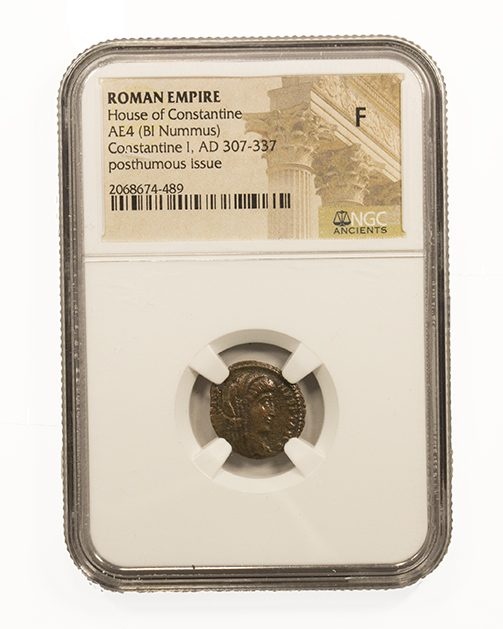 Roman Ae4 Of Constantine I ,Manus Dei (Ad 337-340) Ngc(F)