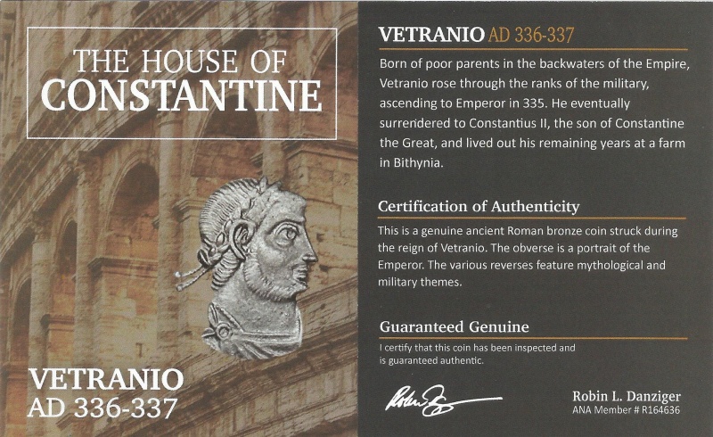 Roman Ae Of Vetranio Ngc (Ad350) Issued In The Name Of Constantius Ii(F)