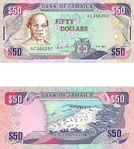 Jamaica P73c(U) 50 Dollars