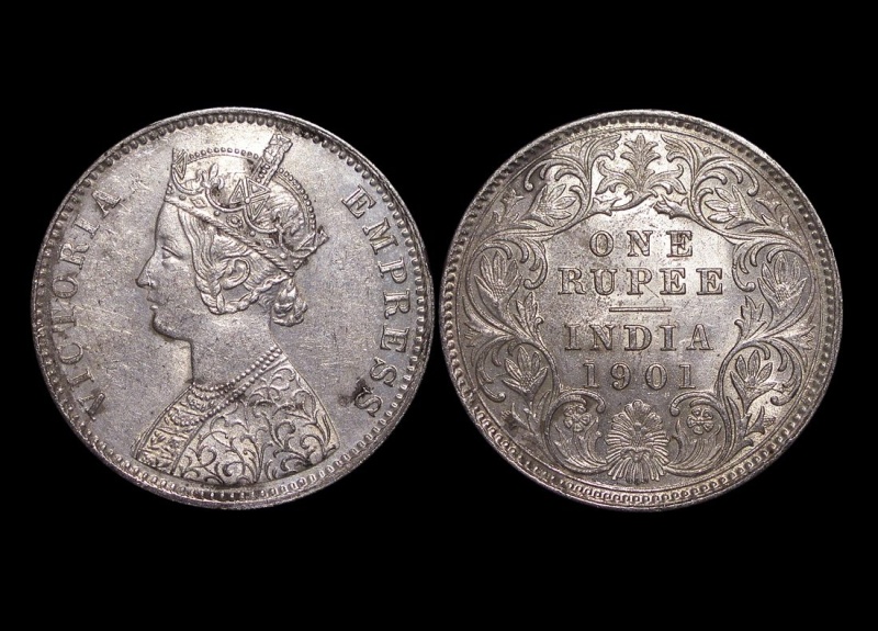 British India, Victoria (1837-1901), Silver Rupee, 1892C, Au, Km492, A Lot Of (1) Coin