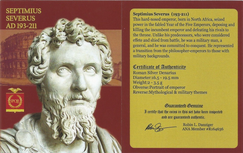 Roman Silver Denarius Of Septimius Severus (Ad 193-211) Ngc(Vf)