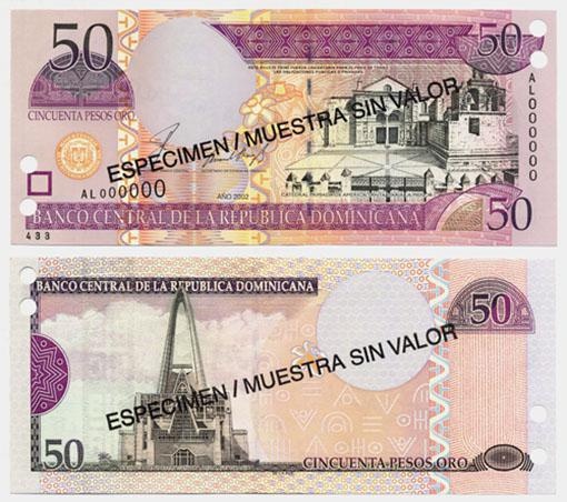 Dominican Rep. P170s(2002)(U) 50 Pesos (Specimen)