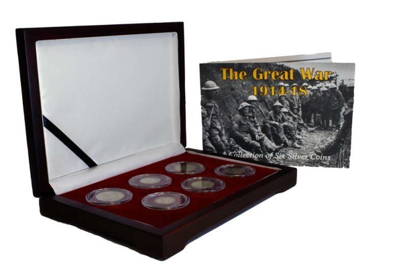 The Great War Box: 6 Silver Coins From The First World War (Wwi) (Six-Coin Box)