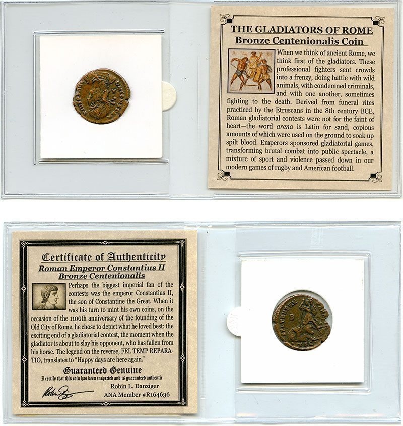 Roman Centenionalis Constantius Ii Gladiator (Mini Album)(C)