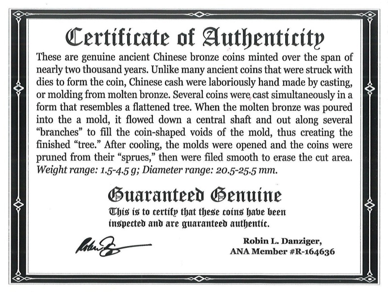China 5 Dynasties: Twenty Centuries Of Cash Coins (Clear Box)