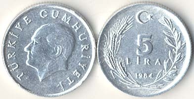 Turkey Km963(U) 5 Lira