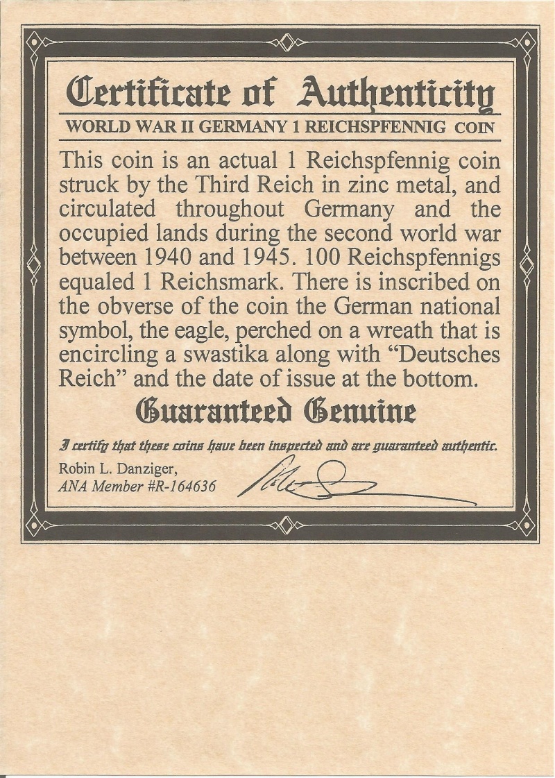 Nazi Germany: Reichpfennig Coin (Album)