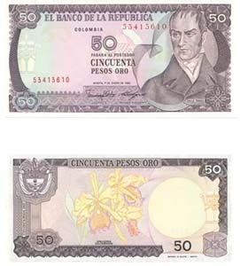 Colombia P425(U) 50 Pesos