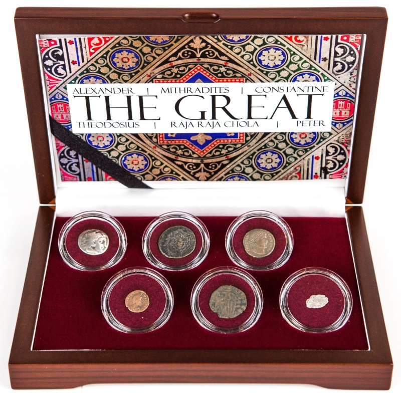 Six Coin Box Featuring “The Great” Rulers (Six-Coin Box)