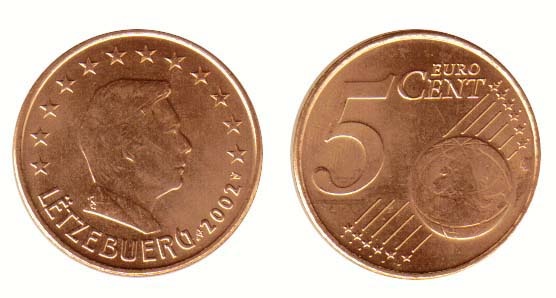 Luxembourg Km77(U) 5 Luxe. Cents *