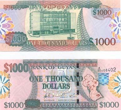 Guyana P35(U) 1,000 Dollars