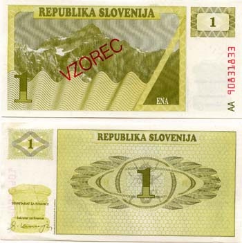 Sloveniap1s1(U) 1 T/Overprint