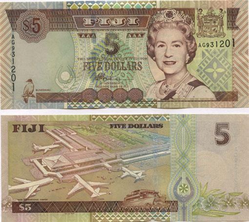 Fiji P105b(U) 5 Dollars