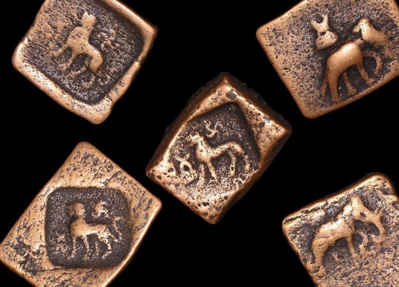 Ancient India, Gandhara, Pushkalavati, Local Civic Coinage (185-165 Bce), 1 1/2 Karshapana(C)