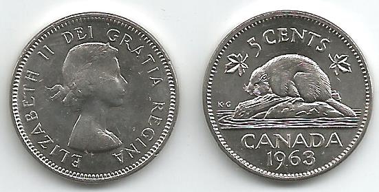 Canada Km57(U) 5 Cents