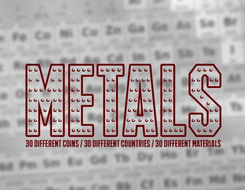 Metals: 30 Coins, 30 Countries, 30 Materials (Clear Box)