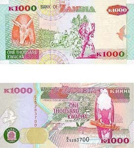 Zambia P40(U) 1,000 Kwacha