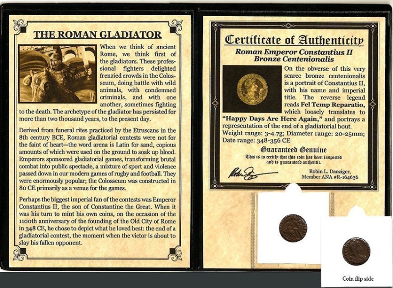 Gladiator: Roman Coin Of Emperor Constantius Ii (Album)
