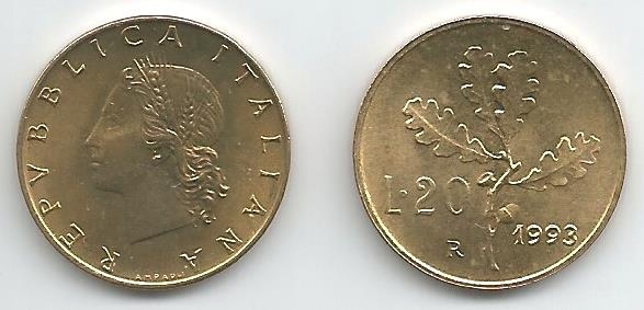 Italy Km97.2(U) 20 Lira