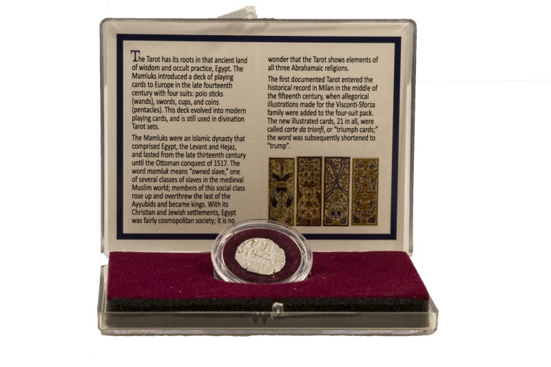 King Of Pentacles: The Silver Tarot Coin (Clear Box)