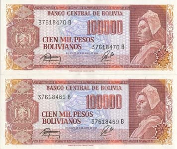 Bolivia P171error2(U) 10 Centavos On Back At Left And Right