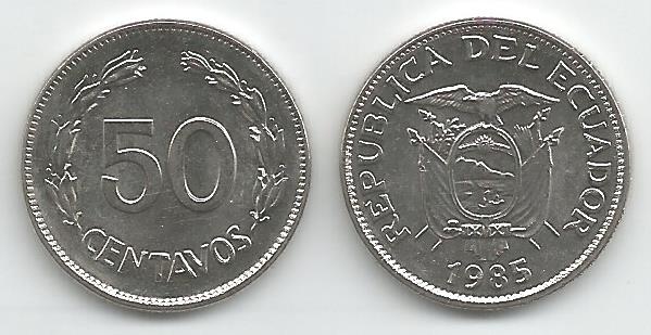 Ecuador Km87(U) 50 Centavos