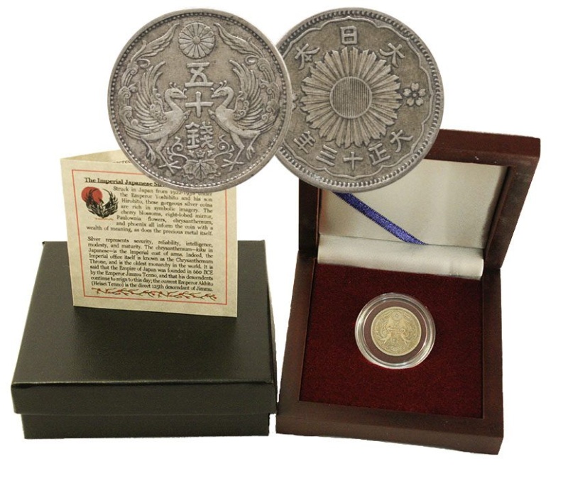 Imperial Japan: Box Of Silver Japanese Coin (One-Coin Box)