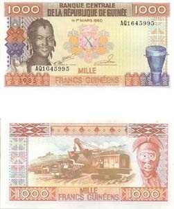 Guinea P32(U) 1,000 Francs