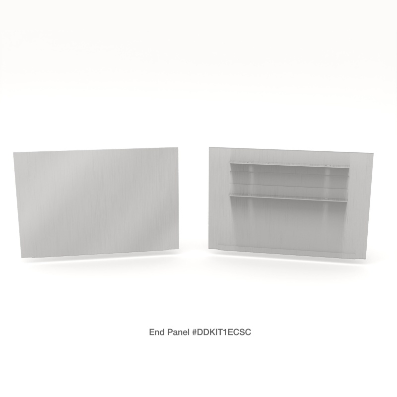 Privacy Panels For Deluxe Glass Showcase Display Cabinet With Storage Drawers