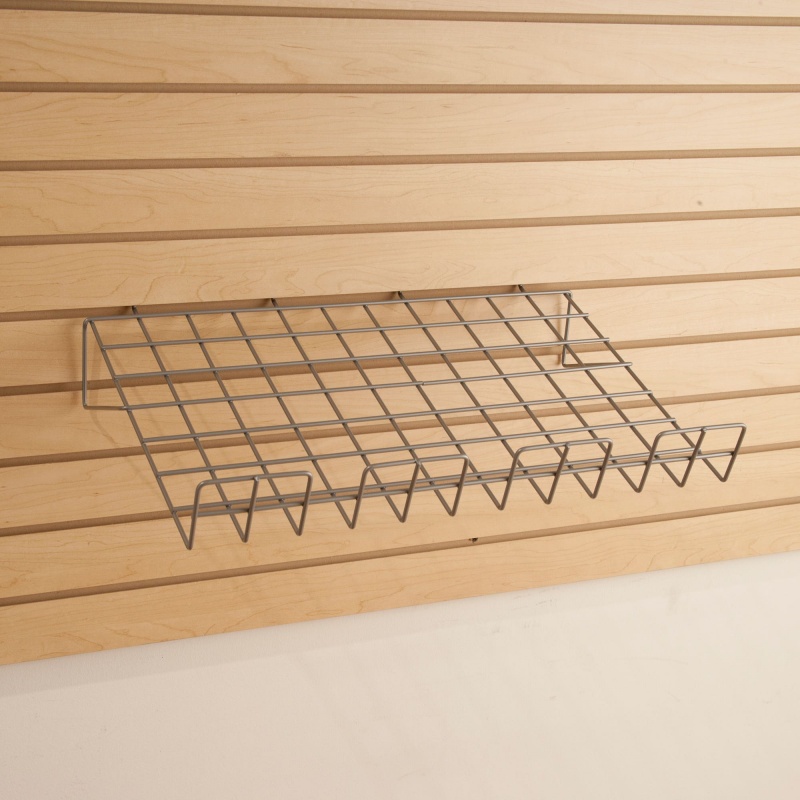 221/2"W X 14"L Sloping Wire Shelf With 3" Lip For Slatwall