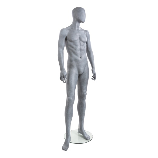 Female Mannequin - Abstract head, Arms by Side, Right Leg Slightly Forward