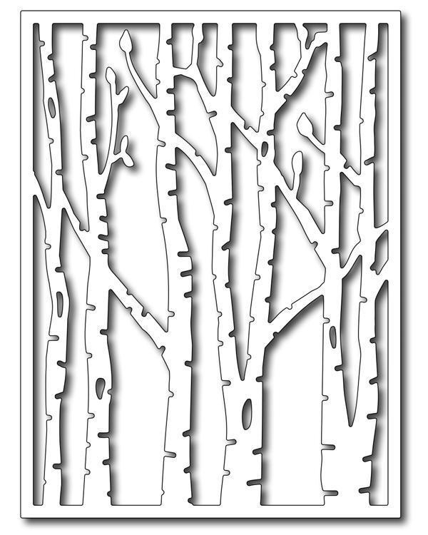 Frantic Stamper - Precision Dies - Vertical Birch Trees