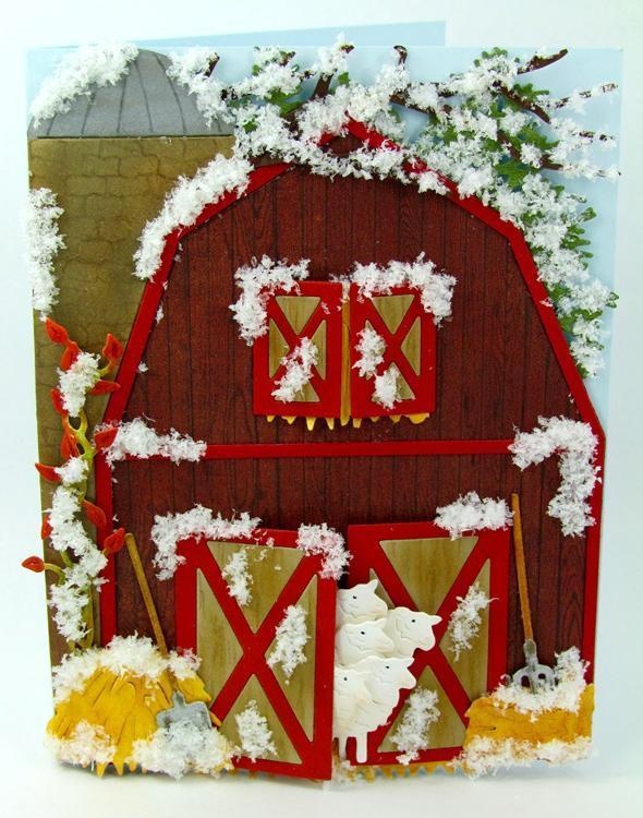 Frantic Stamper Precision Die - Barn Card Maker