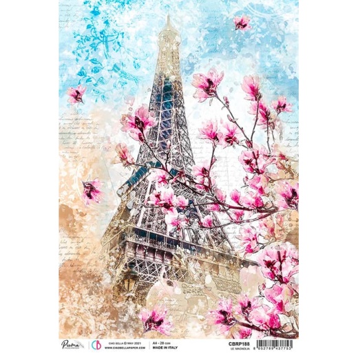Ciao Bella Rice Paper A4 Le Magnolia Piuma - Where Art Meets Poetry
