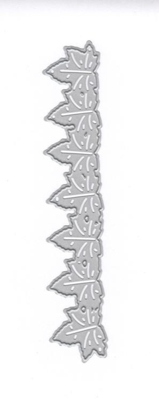 Cutting-Emboss Die - Border With Leaves