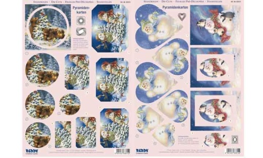 3D Precut - Snowmen - 2 Sheets