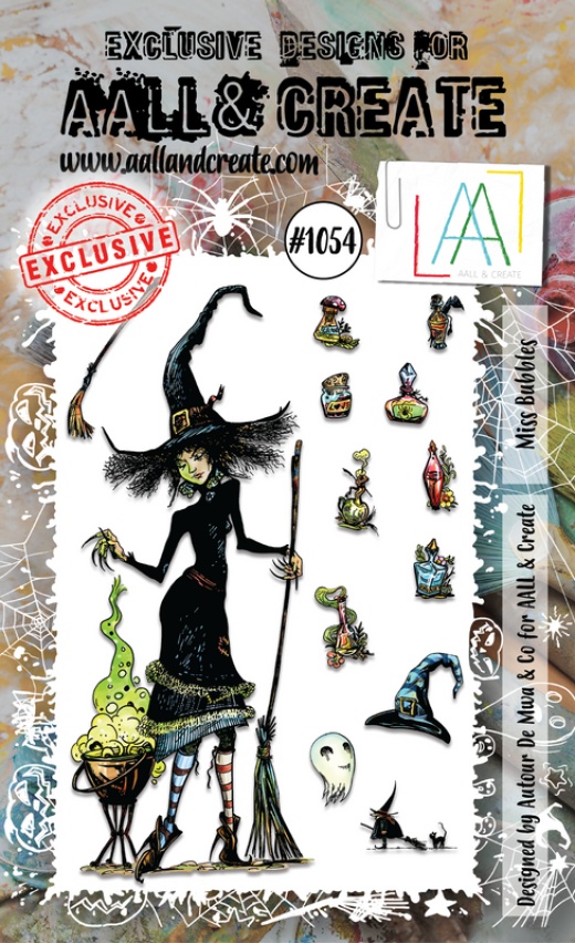 Aall And Create #1054 - A6 Stamp Set - Miss Bubbles