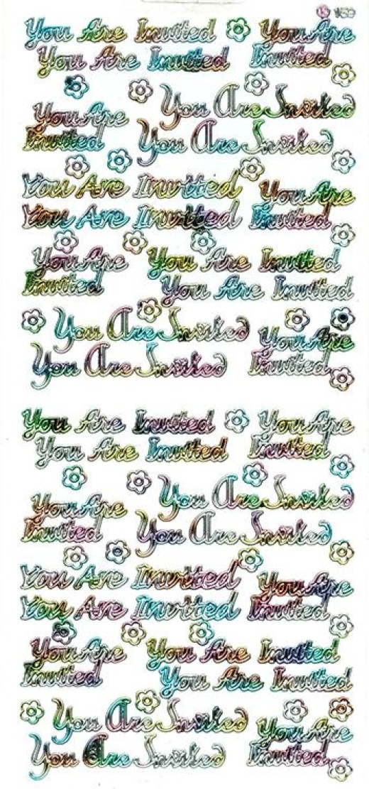 Deco Stickers - You Are Invited - Multi-Colour