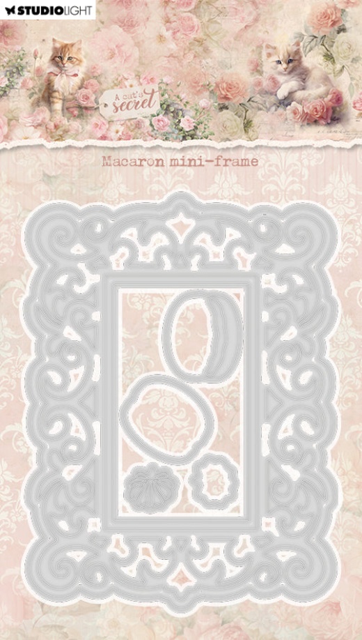 Sl Cutting Die Macaron Mini-Frame A Cat's Secret 7 Pieces