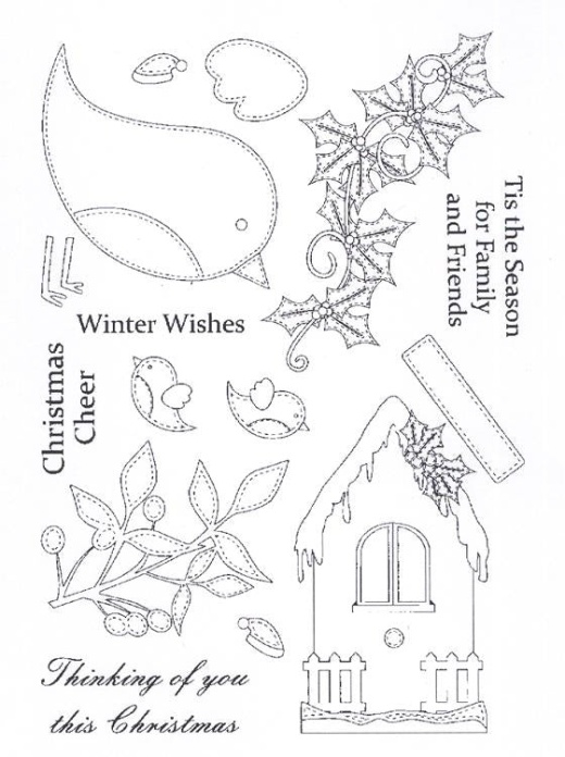 Creative Expressions Clear Stamp Set - Christmas Robins