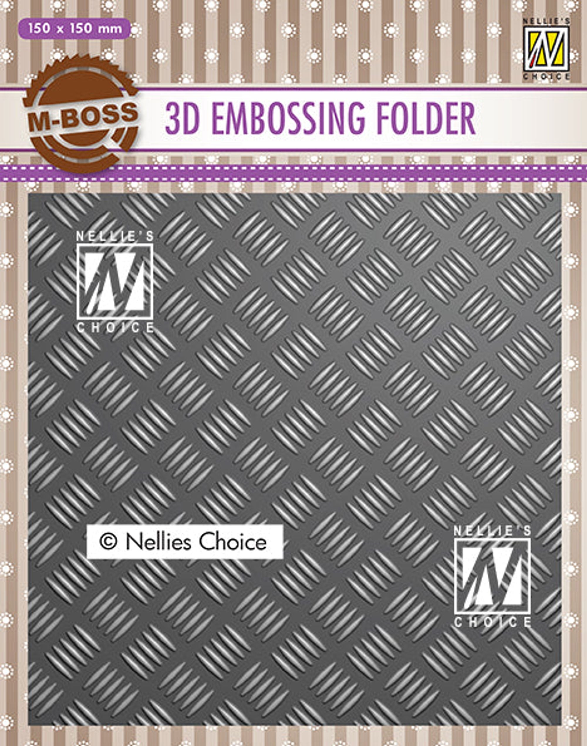 Nellie's Choice 3D Embossing Folders Brick Wall, Size: 6