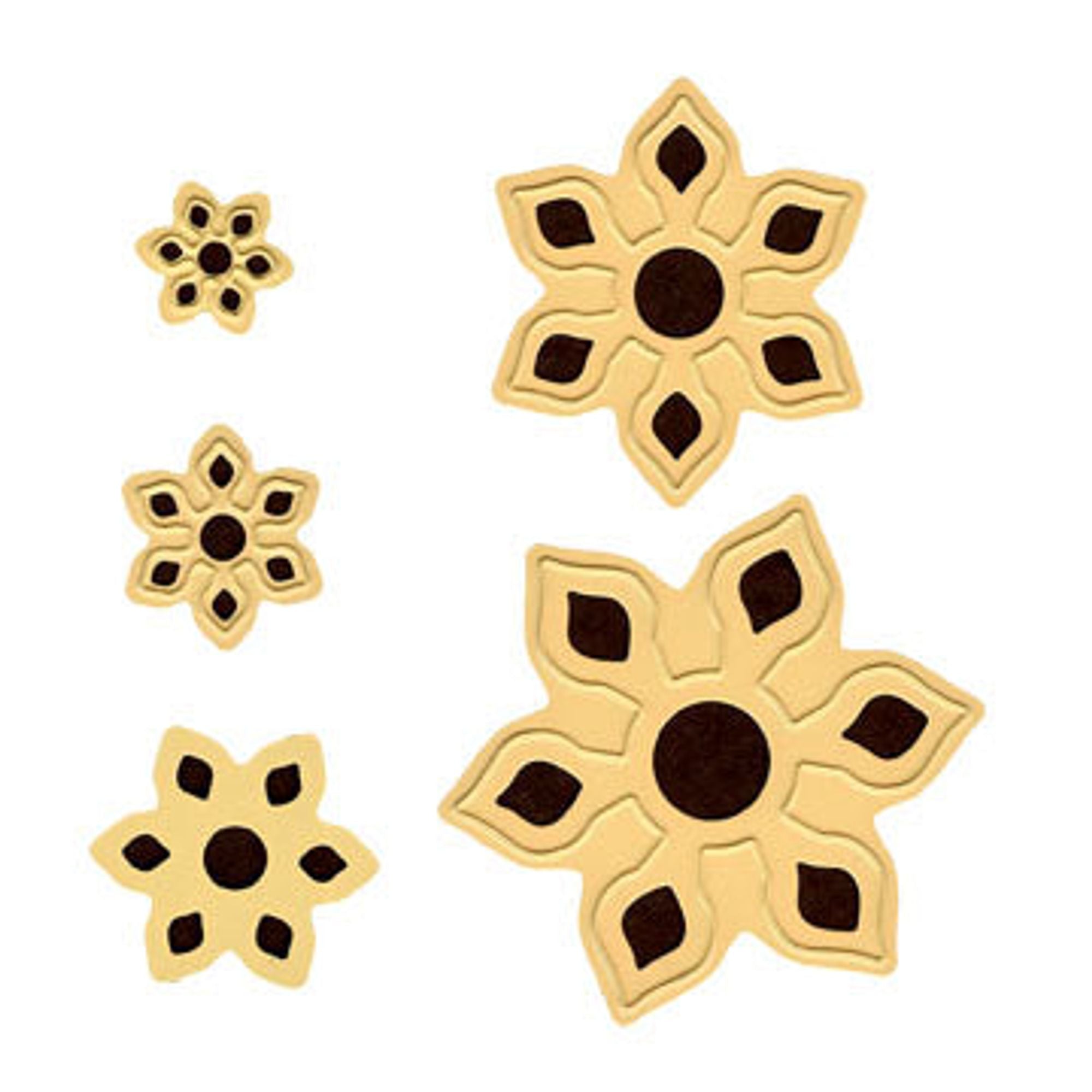 Frantic Stamper Precision Die - Scribble Flower Base and Leaf (set of 2  dies)