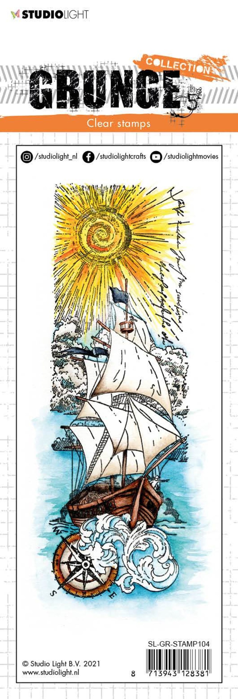Sl Clear Stamp Sailing In Sunlight Grunge 74X210x3mm 1 Pc Nr.104