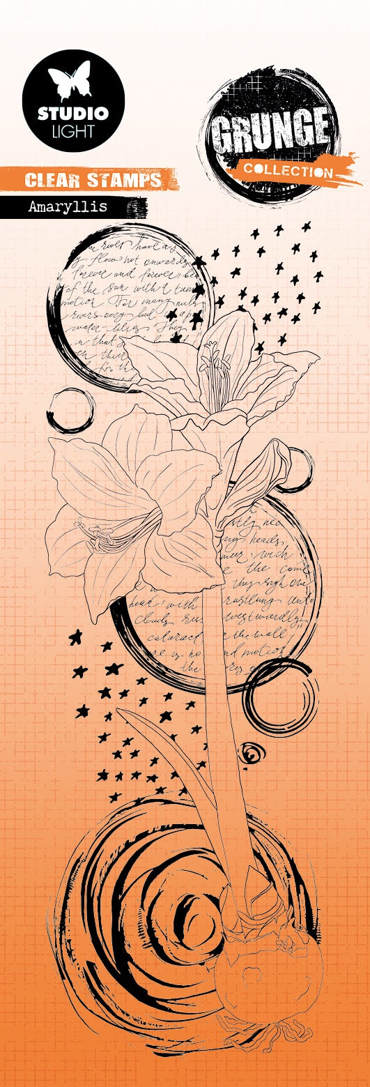 Sl Clear Stamp Amaryllis Grunge Collection 210X74x3mm 1 Pc Nr.313