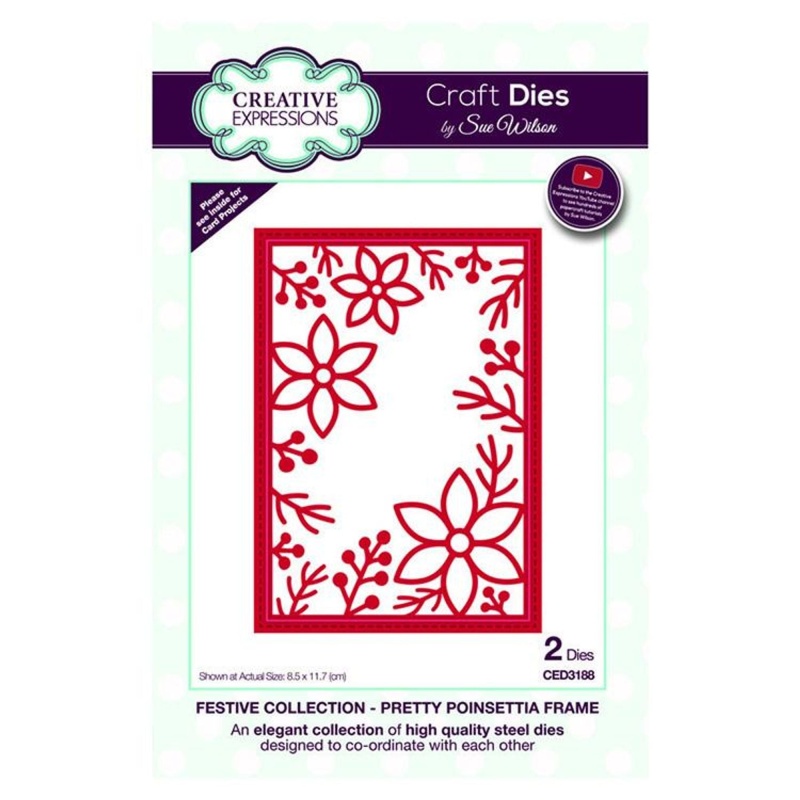 Festive Collection Pretty Poinsettia Frame Craft Die