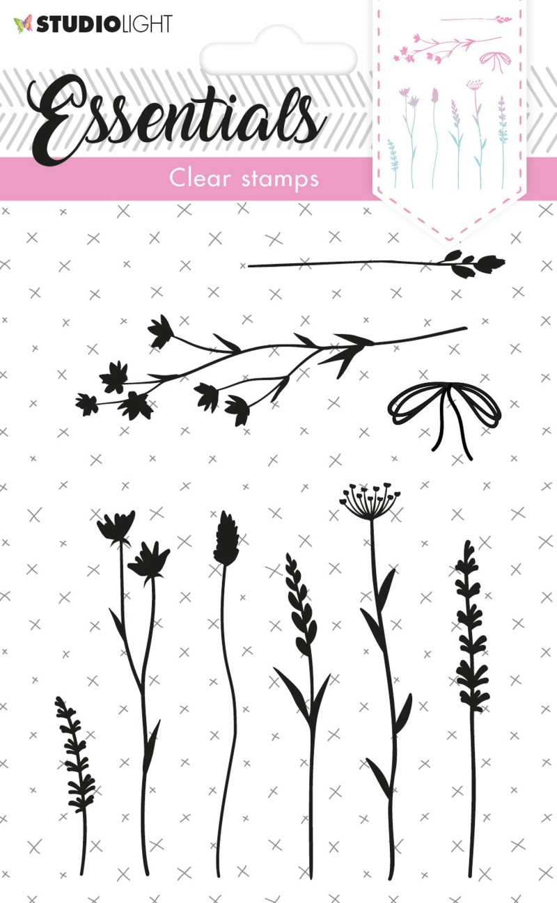 Sl Clear Stamp Silhouette Wildflowers Essentials 74X105x3mm 9 Pc Nr.235