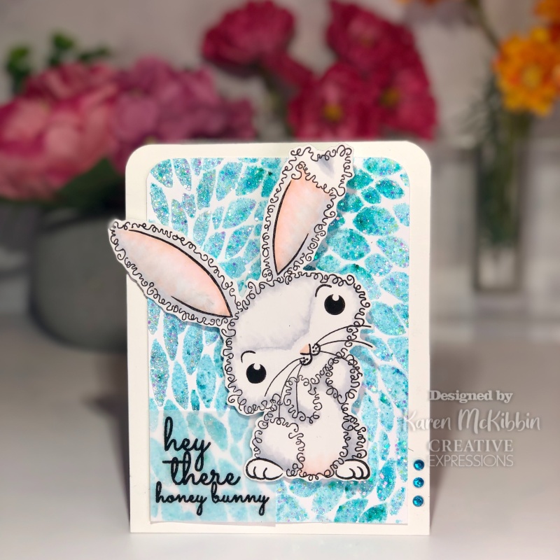 Woodware Clear Singles Fuzzie Friends Bella The Bunny 4 In X 6 In Stamp