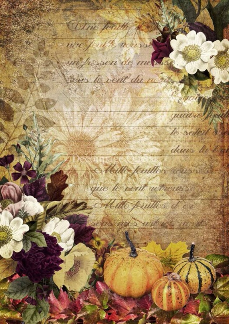 Autumn Message A3 Rice Paper - 3 Sheets