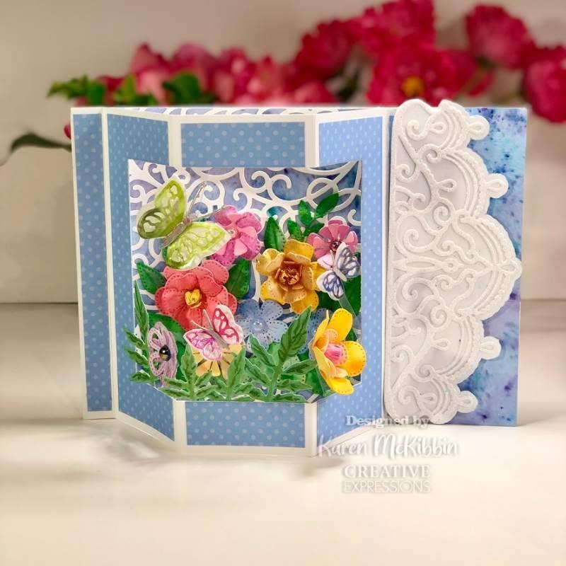 Creative Expressions Sue Wilson Finishing Touches Pierced Layered Flowers Craft Die