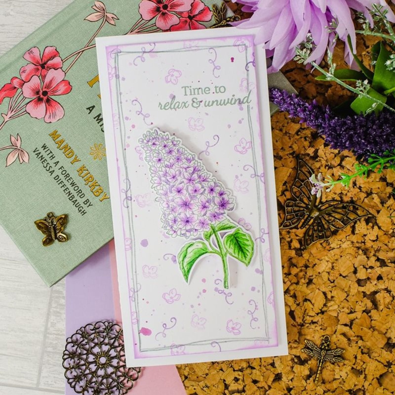For The Love Of Stamps - Botanical Beauties - Lilac A6 Stamp Set